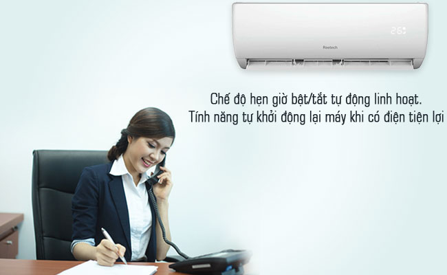 Tính năng hẹn giờ và tự khởi động lại máy khi có điện