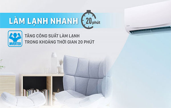 Máy lạnh Daikin Inverter 2.5 HP FTKB60WAVMV - Chức năng làm lạnh nhanh Powerful