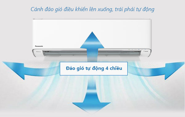 Máy lạnh Panasonic Inverter 1 HP CU/CS-XU9XKH-8 - Cánh đảo gió điều khiển lên xuống, trái phải tự động