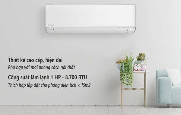 Máy lạnh Panasonic Inverter 1 HP CU/CS-XU9XKH-8 - kiểu dáng cao cấp và hiện đại, công suất làm lạnh 1 HP