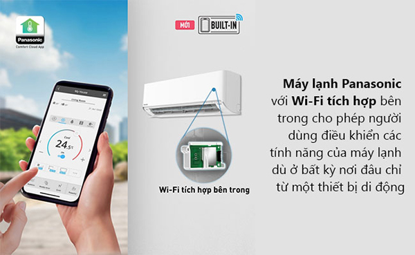Máy lạnh Panasonic Inverter 2 HP CU/CS-XU18XKH-8 - Điều khiển máy lạnh từ xa bằng điện thoại