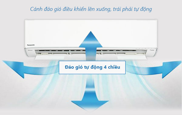 Máy lạnh Panasonic Inverter 2 HP CU/CS-XU18XKH-8 - Cánh đảo gió điều khiển lên xuống, trái phải tự động