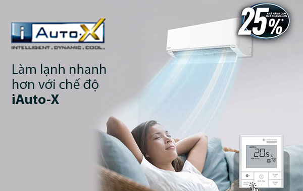 Máy lạnh Panasonic Inverter 2.5 HP CU/CS-U24XKH-8 - Làm mát nhanh hơn 25% với chế độ iAuto-X