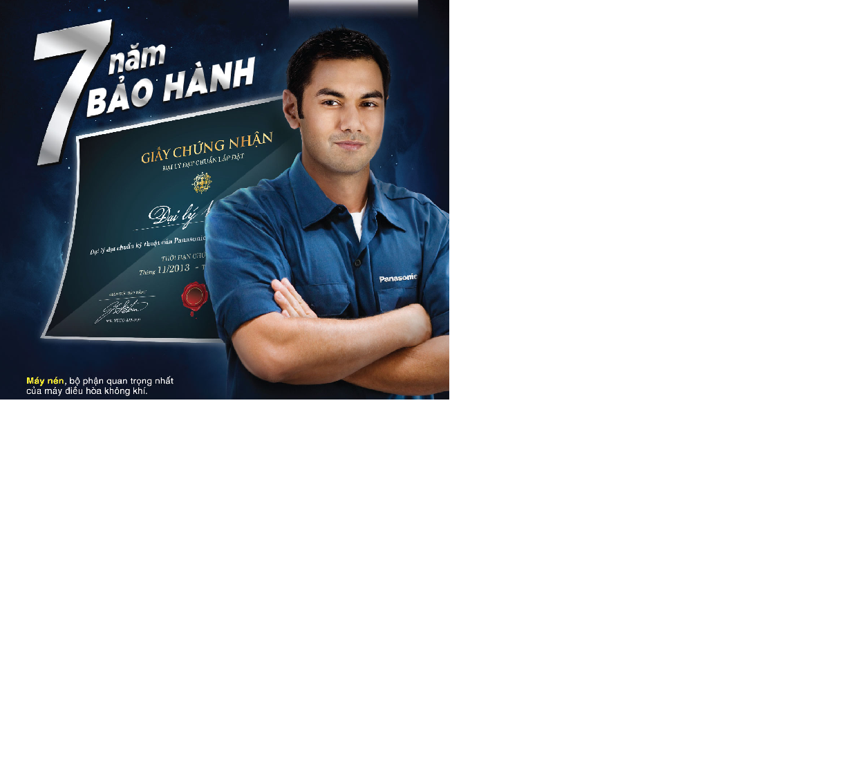 Panasonic bảo hành block máy nén 7 năm máy lạnh treo tường