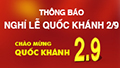 Lịch nghỉ lễ Quốc khánh 2/9/2020