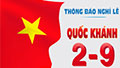 Thông báo Lịch nghỉ lễ Quốc Khánh 2/9 năm 2022