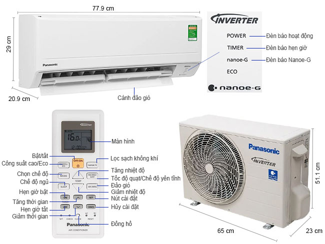 Máy lạnh Panasonic Inverter XPU9WKH-8 nhập khẩu nguyên chiếc từ Malaysia