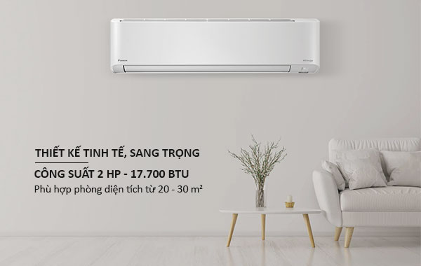 Máy lạnh Daikin Inverter 2 HP FTKZ50VVMV - Thiết kế sang trọng, công suất làm lạnh 2 HP