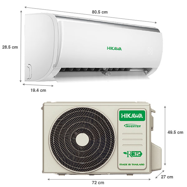 Máy lạnh Hikawa 1 HP HI-NC10M/HO-NC10M nhập khẩu nguyên chiếc từ Thái Lan