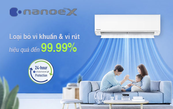 Máy lạnh Panasonic Inverter 2 HP CU/CS-U18XKH-8 - Công nghệ nanoe-X khử mùi, ức chế các chất ô nhiễm