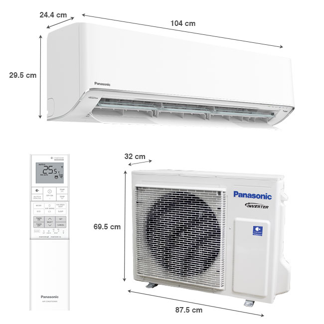 Máy lạnh Panasonic Inverter 2.5 HP CU/CS-XU24XKH-8 - nhập khẩu nguyên chiếc từ Malaysia