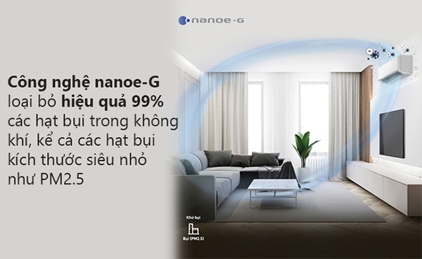 Máy lạnh Panasonic Inverter 2.5 HP CU/CS-XU24XKH-8 - Công nghệ lọc bụi nanoe-G